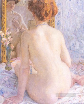 Reflexiones Marcelle Impresionista desnuda Frederick Carl Frieseke Pinturas al óleo